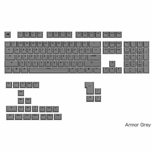 Glorious GPBT Basics Keycaps Armor Grey - US - Ret...