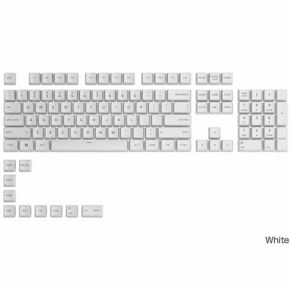 Glorious PBT White Key Caps キーキャップセット ホワイト｜GLO-KC-...