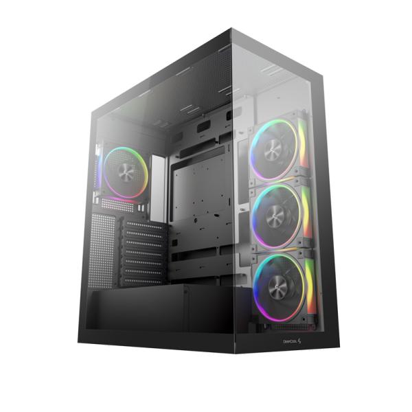 Deepcool CG580 4F V2 4基のARGBファンを標準搭載 パノラマガラスPCケース ...