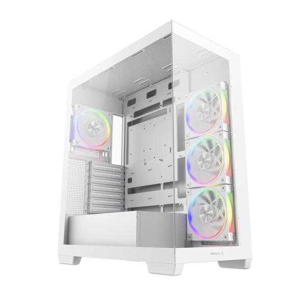 Deepcool CG580 4F V2 WH 4基のARGBファンを標準搭載 パノラマガラスPCケ...