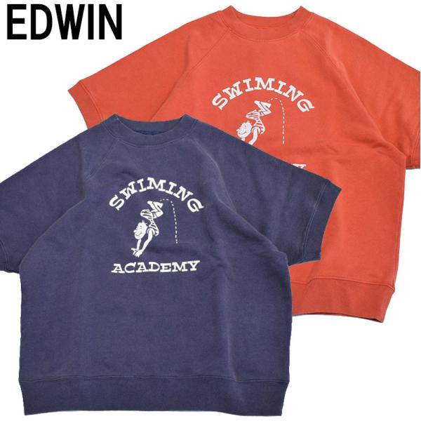 エドウィン EDWIN ヴィンテージ風 スウェット半袖Tシャツ ET6119