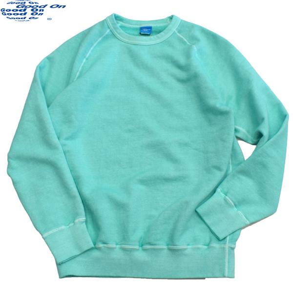 グッドオン GOODON ラグランクルースウェットシャツ ミント 101