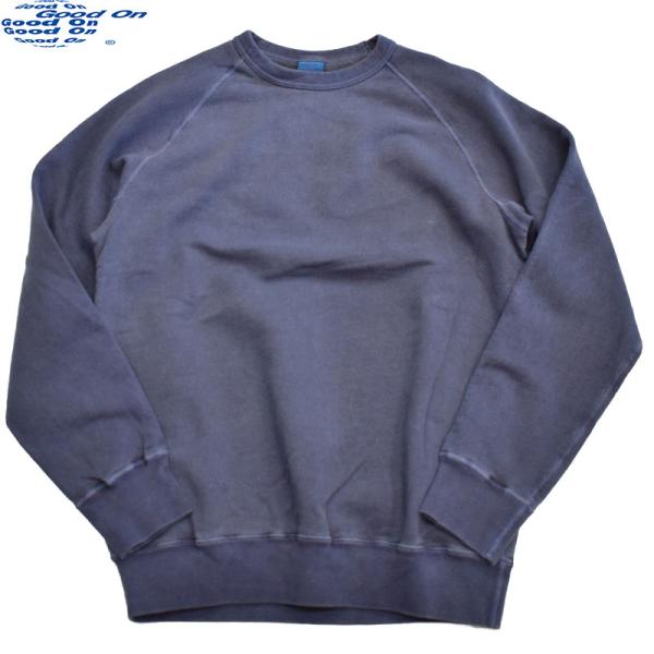 グッドオン GOODON ラグランクルースウェットシャツ Pネイビー 101