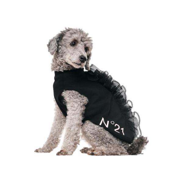 【N21】 FRILL TANK - BLACK