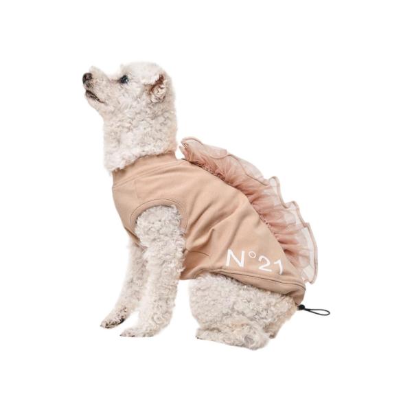 【N21】 FRILL TANK - BEIGE