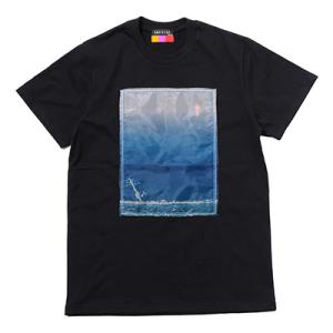 波打際 Organdy T-Shirts (BLACK(BLUE))