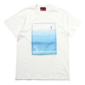 波打際 Organdy T-Shirts (WHITE(BLUE))