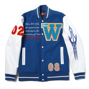 EVANGELION BASEBALL JACKET (BLUE×WHITE(WILLE))