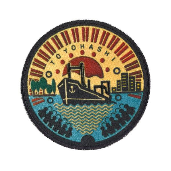 PML24 マンホールワッペン 「愛知県 豊橋市」　シール・アイロン両用タイプ