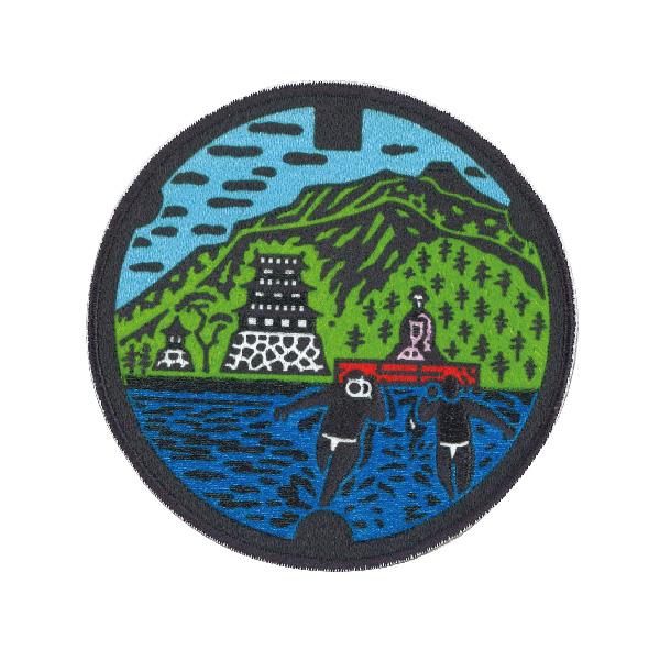 PML35 マンホールワッペンお城編 「神奈川県 小田原市」　シール・アイロン両用タイプ