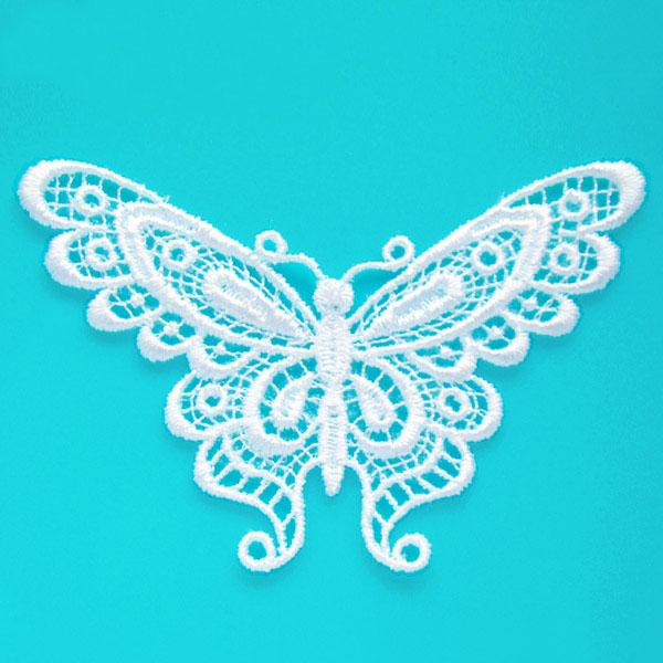 23055　レースモチーフワッペン「蝶」
