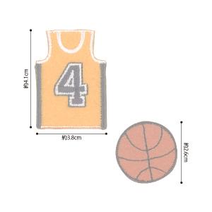 25049オリジナル スポーツワッペン【バスケ...の詳細画像2