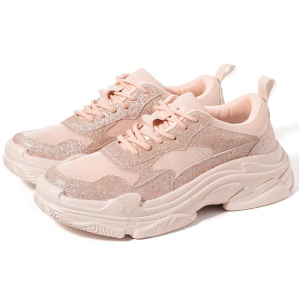 ラメ厚底ダッドスニーカー