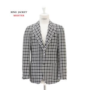 46,200円新品【リングヂャケット】 春夏モデル 3Bジャケット 48(L) RING JACKET MEISTER(リングヂャケットマイスター） カシミヤ・シルク