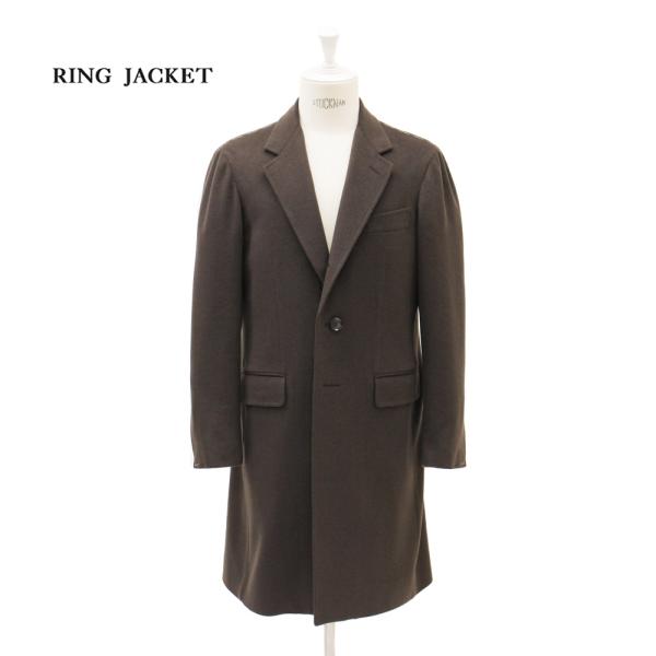 RING JACKET  Model RC-75 キャメル シングルチェスターフィールドコート【ブラ...
