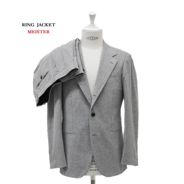 【 WINTER SALE】スーパー190`s フランネル スーツ グレー Model No-286...