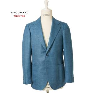 RING JACKET ウール・シルク・リネン3Bジャケット【ブラウン/チェック