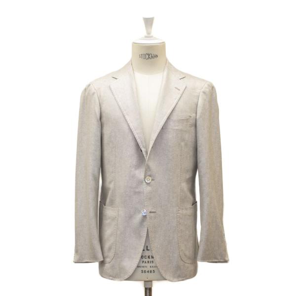 【2月1日〜 PRICE DOWN】カシミヤ×シルク グレージュ ジャケット No-254