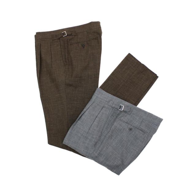 【2月1日〜 PRICE DOWN】3者混 グレー/ブラウン スラックス S-178SA