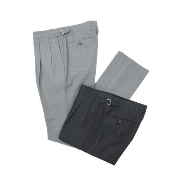 【2月1日〜 PRICE DOWN】南米ウール スラックス S-178SA チャコールグレー/ライト...