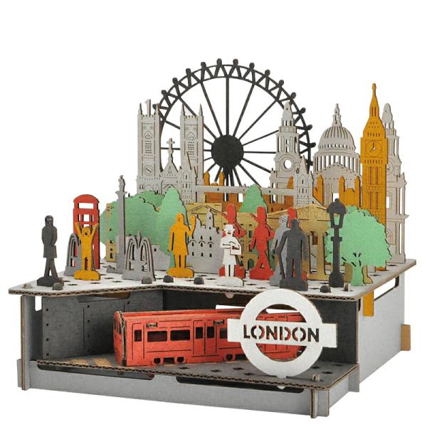 PUSUPUSU ロンドン New ペーパークラフト 誕生日プレゼント 子供 クリスマスプレゼント ...