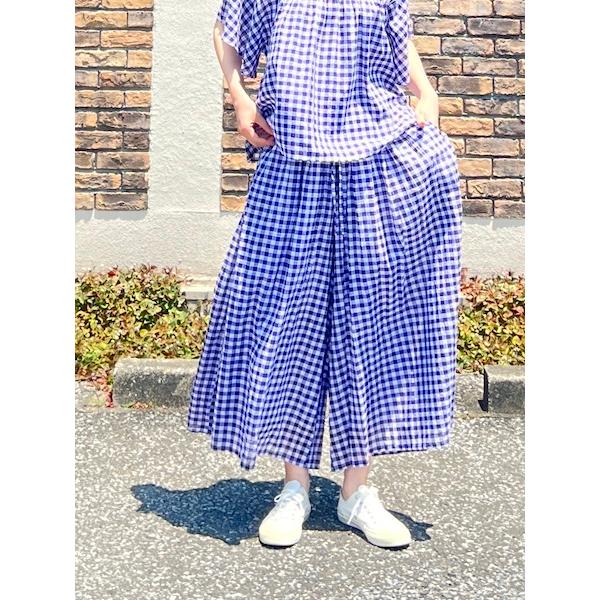 SOIL/ソイル　 COTTON FANCY GINGHAM CHECK WIDE EASY PAN...