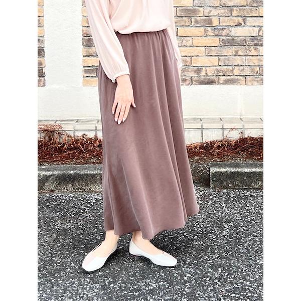 ma couleur/マ クルール　　パウダリーポプリン バックテールフレアスカート　・　J-485...