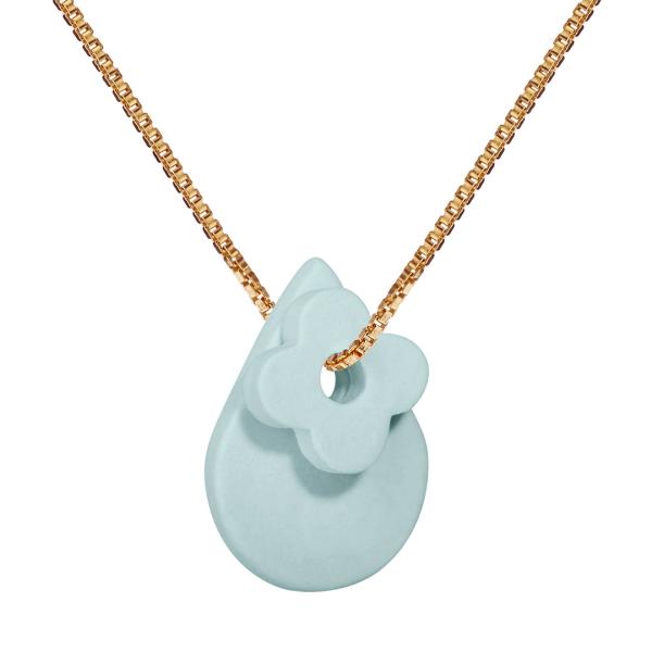 AURA necklace duo 60cm【AQUA】