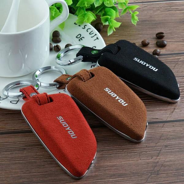 【BMW キーケース スウェードタイプ】キーカバー キーホルダー　シェルカバー　純正スマートキー用　...