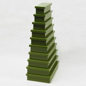 長角入子BOX十段（グリーン）
