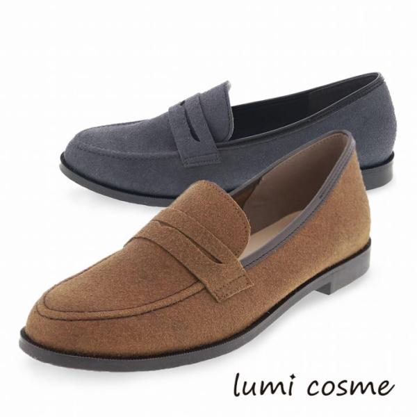 レディース ローファー カジュアルシューズ スエード調 歩きやすい 靴 オリジナル 日本製 lumi...