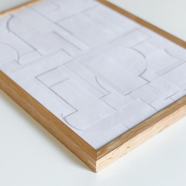 50x70cm オーク無垢材 nest ポスターを格上げする木製フレーム アクリル板 映り込み有 日...