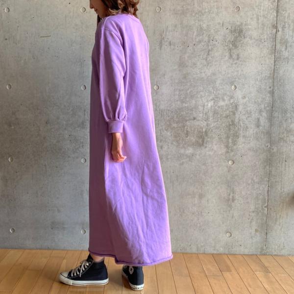 FRNCH TERRY　9分袖裏毛ワンピース