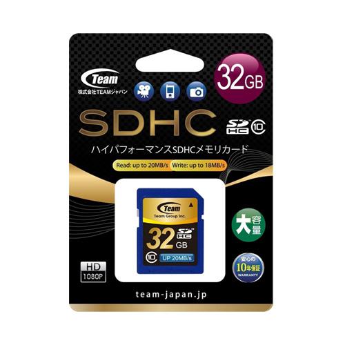Team Japan Class10 高速20MB/s SDHCカード 32GB　チームジャパン S...