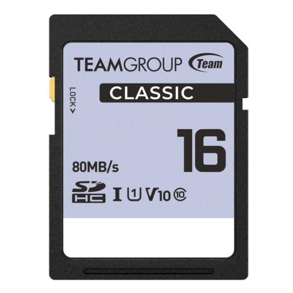 Team CLASSIC SDHC UHS-I U1 V10 メモリーカード 16GB