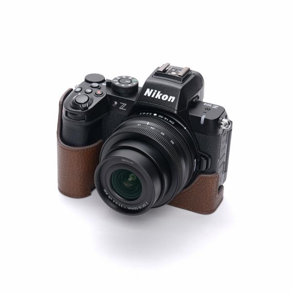 TP Original Nikon Z50II 用 ボディーハーフケース ダークブラウン