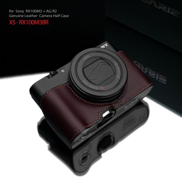 GARIZ SONY DSC-RX100 M5/M4/M3用 本革カメラケース XS-RX100BR...