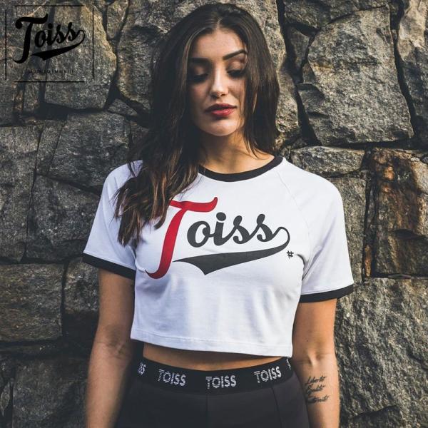 ◆期間限定セール◆【TOISSレディース】Tred ロゴクロップドTシャツ ホワイト
