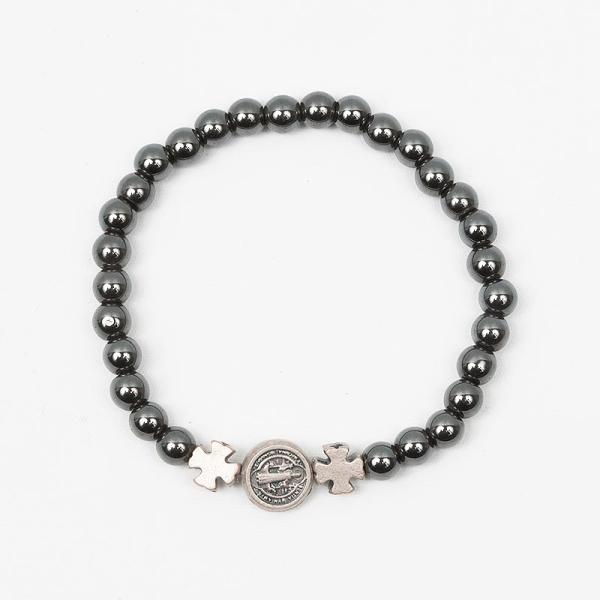 サンベントメタリッククロスブレスレット