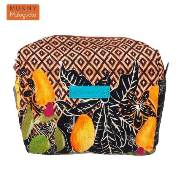 ◆期間限定セール◆トロピカルフルーツ柄クッションスクエアポーチ MUNNY by Malagueta...