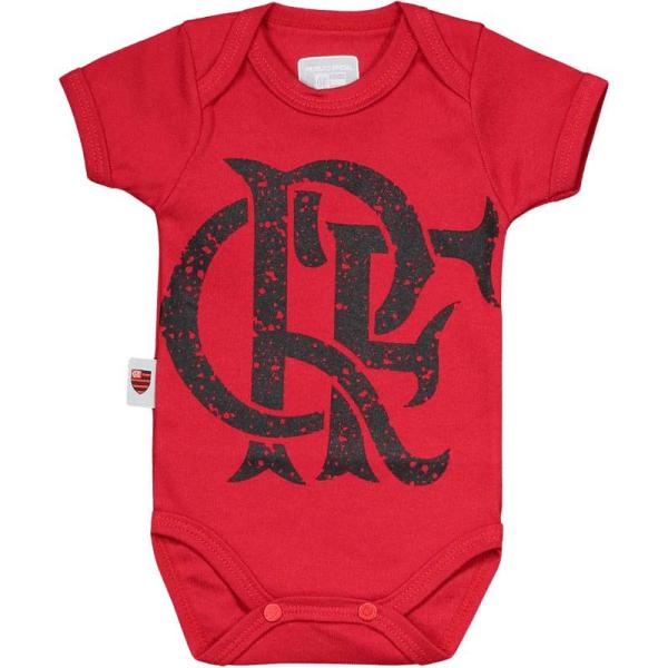 フラメンゴ公式 半袖ロンパース エンブレムロゴデザイン ブラジルサッカーベビー服 FLAMENGO ...