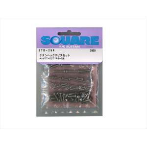 スクエア/SQUARE/チタン&ブルーアルミヘックスビスセット タミヤTT-02