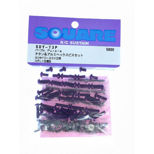 スクエア/SQUARE/チタン&amp;パープルアルミヘックスビスセット ヨコモYD-2SX?用/Yokom...