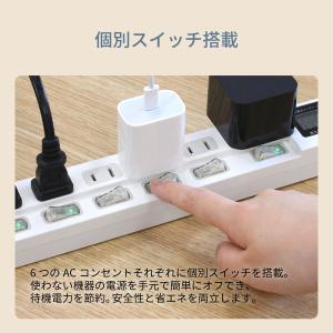 電源タップ 2m ワットメーター付き 雷ガード...の詳細画像5