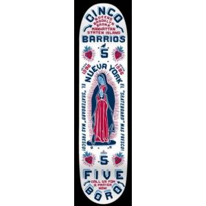 5BORO NYC CINCO BARRIOS WHITE サイズ：8.5 X 32インチ　【ファイブボロ】 【スケートボードデッキ】【スケボー】【SKATEBOARD】｜itempost