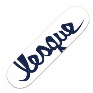 LESQUE　LOGO　WHITE x NAVY　サイズ：8.25 インチ　【レスケ】【スケートボードデッキ】【スケボー】【SKATEBOARD】｜itempost