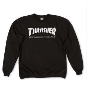 THRASHER MAG LOGO　L/S CREWNECK カラー：ブラック　【スラッシャー】【ト...