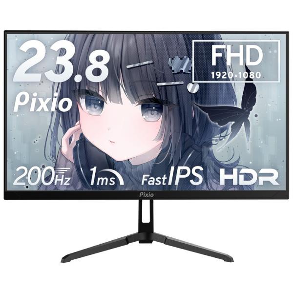 『PX248WAVE-O』Pixio PX248 Wave Black 23.8型 ゲーミングモニタ...