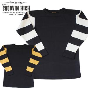 【The GROOVIN HIGH（ザ・グルーヴィンハイ）】1940s style Heavy Cotton Tops Yellow & White Stripe ボーダーTシャツ｜itempost