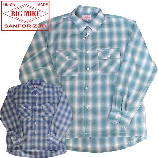 【BIG MIKE（ビッグマイク）】 OMBRE オンブレ チェック CHECK SHIRTS チェ...